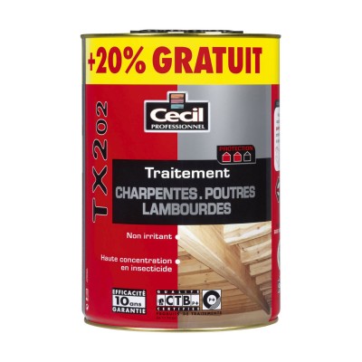 TRAITEMENT CHARPENTES POUTRES LAMBOURDES TX202 25L+5
