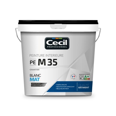 PEINTURE ACRYLIQUE MAT M35 CHANTIER BLANC 5L