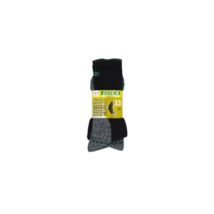 CHAUSSETTE "ETE" SAFETY WORK T39-42 LOT DE 3 PAIRES