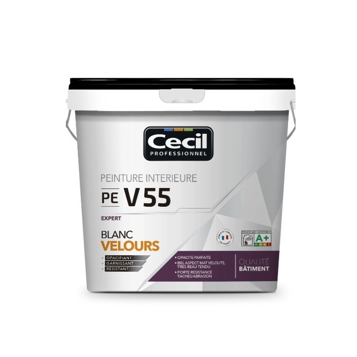 PEINTURE PROFESSIONNELLE M55 BLANC MAT 5L
