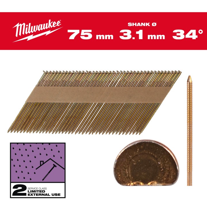 BOÎTE 2200 CLOUS 34° 3,1/75 MM RS GALVA (X1)