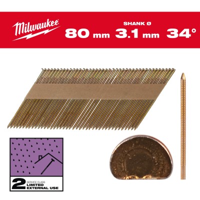 BOÎTE 2200 CLOUS 34° 80 MM RS GALVA (X1)