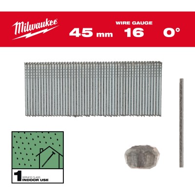 BOITE DE 2500 CLOUS GAUGE 16 GALVA 45 MM (X1)