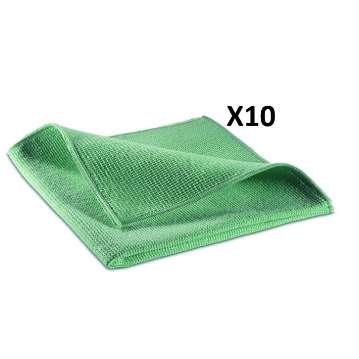 10 Chiffons microfibre 40x40 220G vert