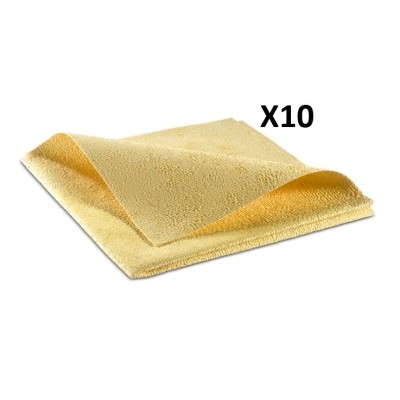 10 Chiffons microfibre 40x40 220G jaune