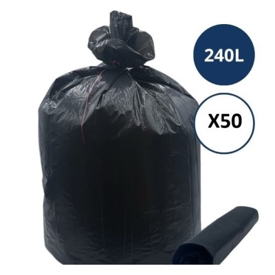 SAC POUBELLE 240L 65µ 1 RL DE 5 SACS