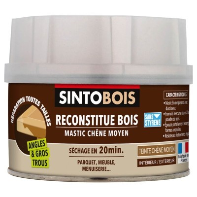 SINTO MASTIC + DURCISSEUR TEINTE CHENE MOYEN 190GR