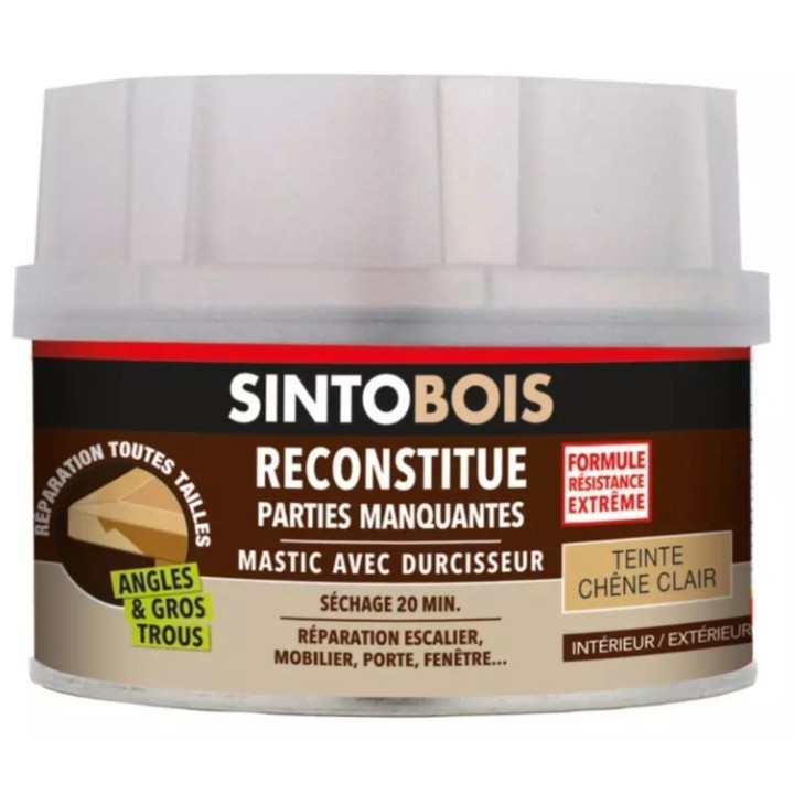 SINTO MASTIC + DURCISSEUR TEINTE CHENE CLAIR 190GR