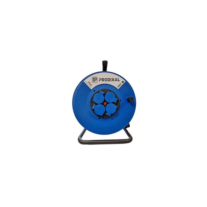 Enrouleur électrique 4 prises 25m cable H07RNF 3G2,5 IP44