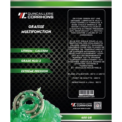 CARTOUCHE DE GRAISSE MULTIFONCTION 400GR