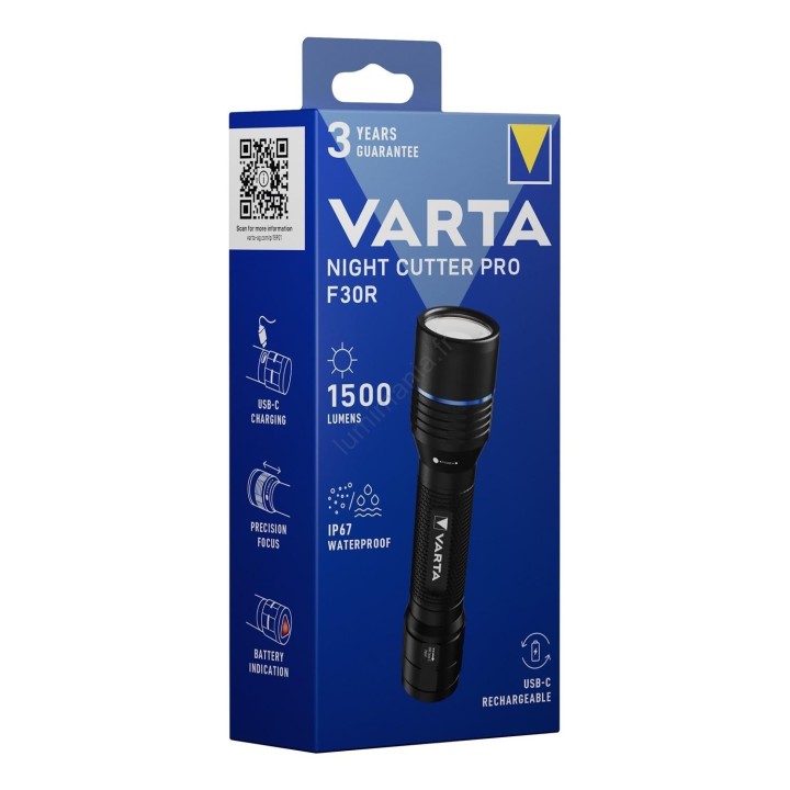 Lampe torche Night Cutter Pro F30R - Varta - 1500 lm