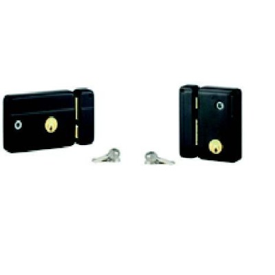 SERRURE APPLIQUE DOUBLE CYLINDRE ROND
