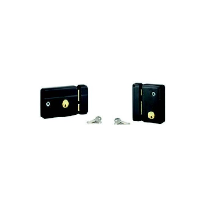 SERRURE APPLIQUE DOUBLE CYLINDRE ROND