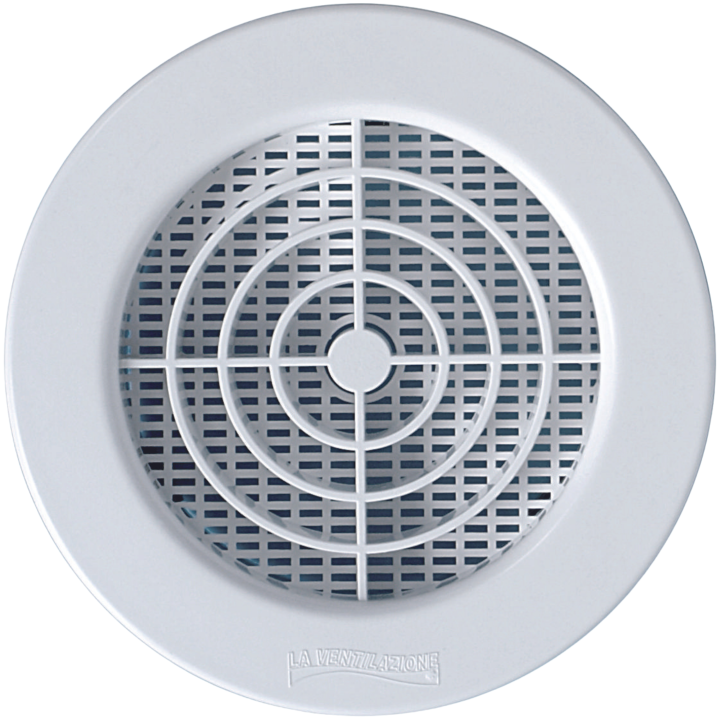 GRILLE RONDE A ENCASTR.AVEC MOUSTIQUAIRE D.100-PASS AIR 25 CM2