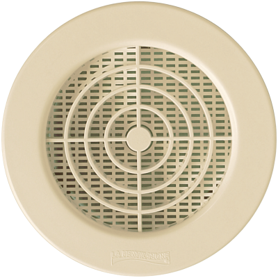 GRILLE RONDE A ENCASTR. AVEC MOUSTIQUAIRE D.100 SABLE-PASS AIR 25 CM2