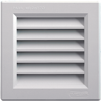 GRILLE A ENCASTR. AVEC MOUSTIQUAIRE 140X140 BLANC-PASS AIR 50CM2