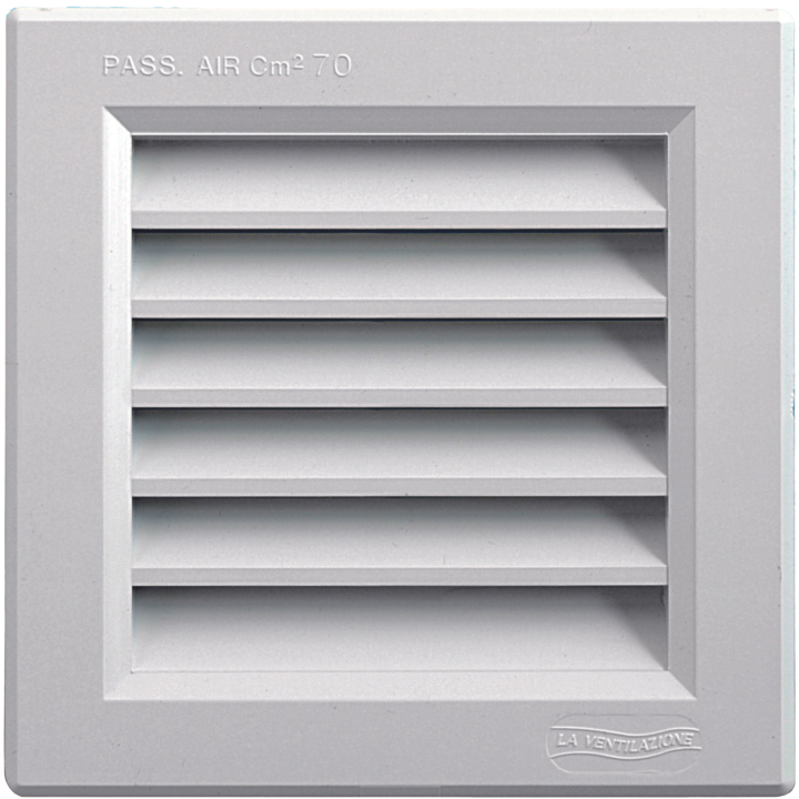GRILLE A ENCASTR. AVEC MOUSTIQUAIRE 140X140 BLANC-PASS AIR 50CM2