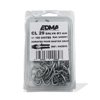 AGRAFE CL 29 - Galva A - x 100 pcs