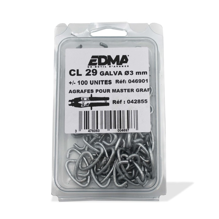 AGRAFE CL 29 - Galva A - x 100 pcs