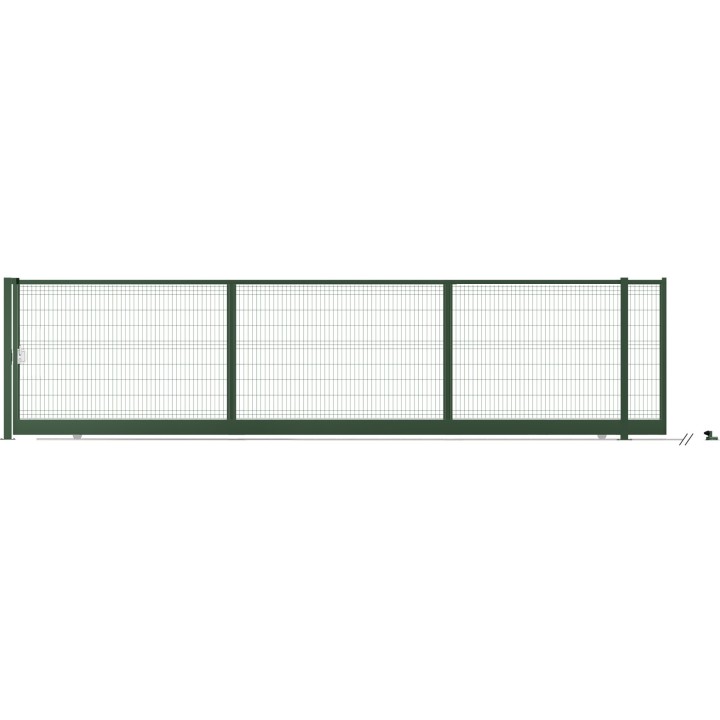 PORTAIL COULISSANT HERCULES PLUS  L. 8M X H. 1,7 M VERT 6005