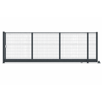 PORTAIL COULISSANT HERCULES PLUS  L. 8M X H. 1,7 M GRIS 7016