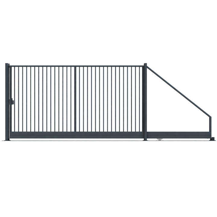 PORTAIL AUTOPORTANT CLASSIC PRO BARREAUDÉ  L. 7M X H. 2,0 M GRIS 7016