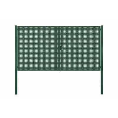 PORTAIL TÔLE PERFORÉE PLUS 3,0 X H. 1,0 VERT 6005