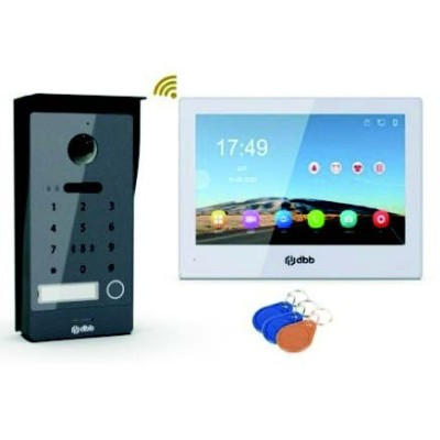 DEA Kit visiophone Platine clavier Num + Moniteur 8" + 2 Badges
