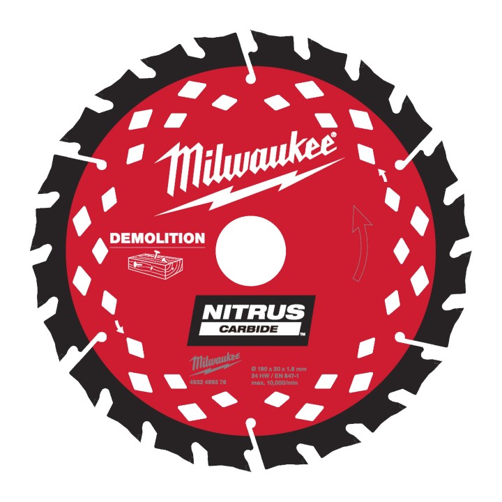 LAME SCIE CIRCULAIRE NITRUS 190X30X1,6/24 ALTERNEE (X1)