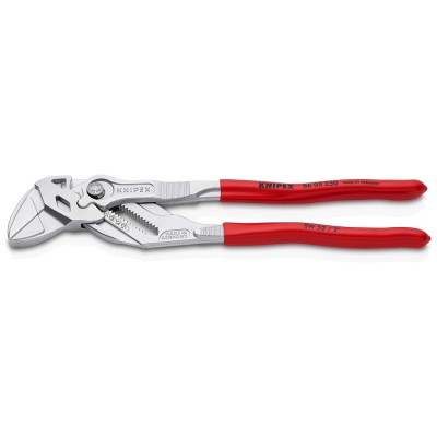 Pince-clé Pince et clé à la fois gainées en plastique chromée 250 mm
