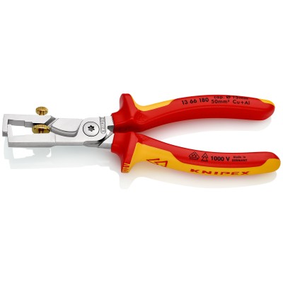 Pince à Dénuder STRIX réglable - Isolée 1000V
Chromée 180 mm avec Coupe Cable in