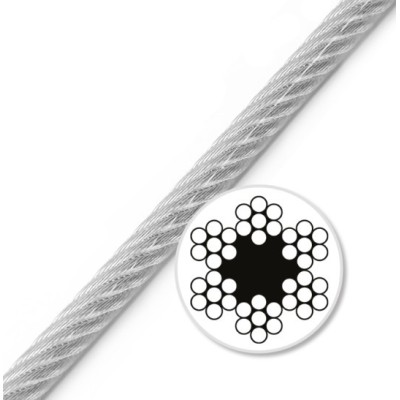 CABLE ACIER GALVA ENROBE PVC