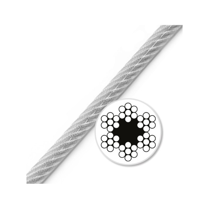CABLE ACIER GALVA ENROBE PVC