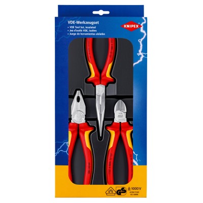 LOT DE 3 PINCES ISOLEES ISOLES 1000 V