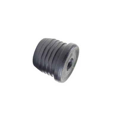 EMBOUT ROND FILETE PLASTIQUE NOIR
