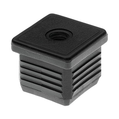 EMBOUT CARRE FILETE PLASTIQUE NOIR M10