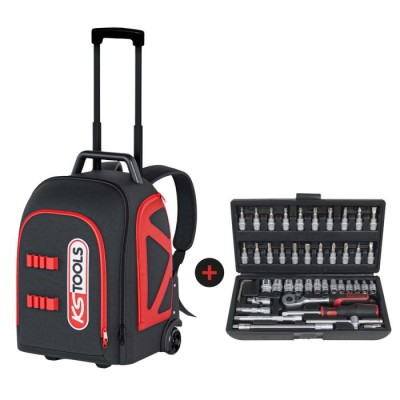 Sac ROLLBAG + coffret de douilles 1/4'' - CHROMEmat - 46 pcs