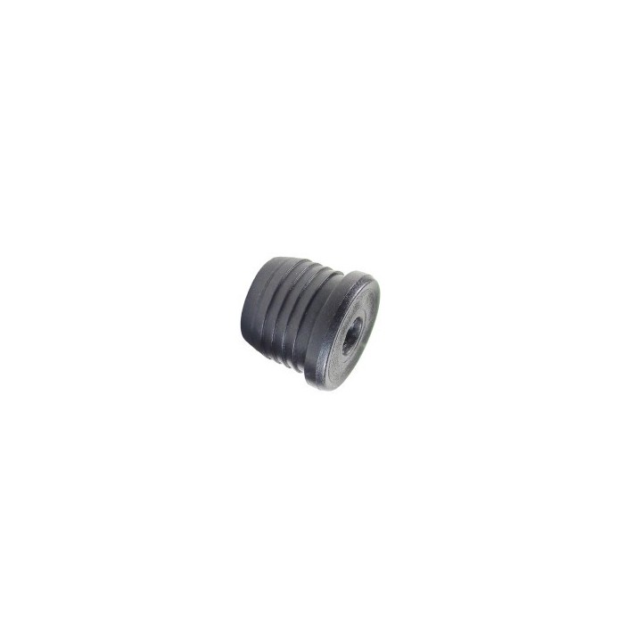 EMBOUT ROND FILETE PLASTIQUE NOIR