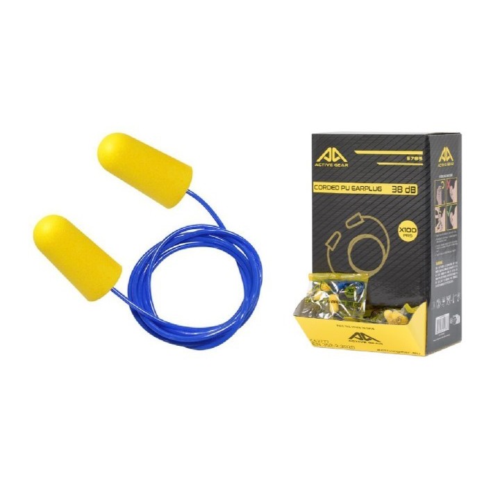 Bouchon d'oreille PU avec cordon - SNR 38 Db - 100 paires
