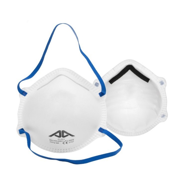 MASQUE COQUE FFP2 NR SANS VALVE PAR 10