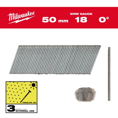 BOÎTE 5000 CLOUS GAUGE 18 INOX  50 MM (X1)