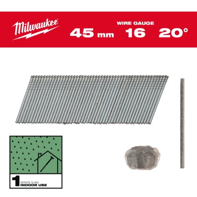 BOÎTE 2000 CLOUS GAUGE 16 GALVA  45 MM (X1)