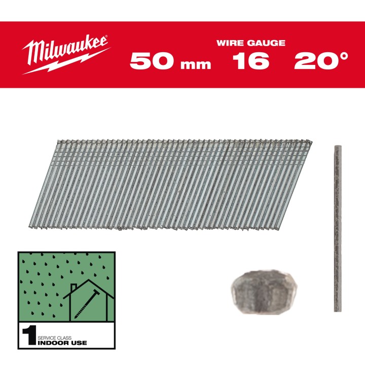 BOÎTE 2000 CLOUS GAUGE 16 GALVA  50 MM (X1)