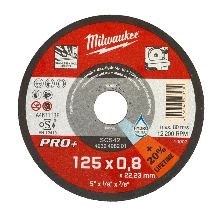 DISQUE À TRONÇONNER PRO+ 125 MM x 0,8 MM  (X1)