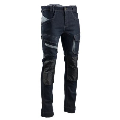 SEATTLE Jeans stretch multipoches + poches genoux
