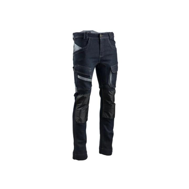 SEATTLE Jeans stretch multipoches + poches genoux