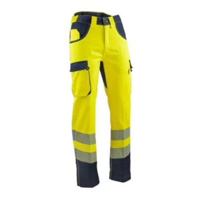 PANTALON HV BICOLORE JAUNE/BLEU