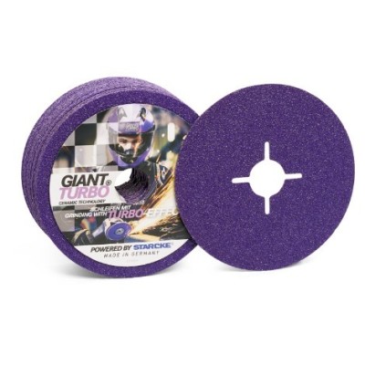 LOT DE 25 DISQUES FIBRE 125MM GIANT TURBO CERAMIC