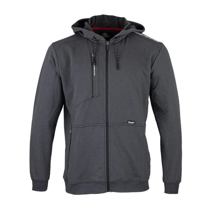 SWEAT ZIPPE GRIS FONCE DERBY