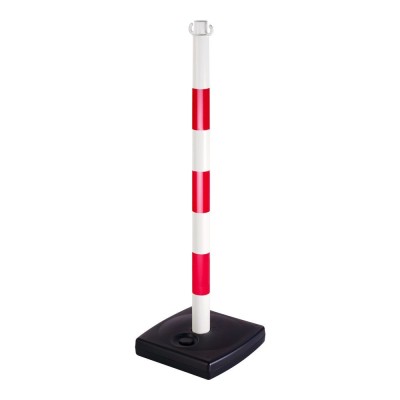 POTEAU PVC SUR SOCLE A LESTER 4KG ROUGE/BLANC
